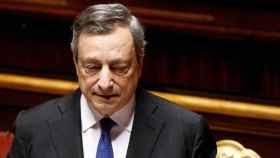 Mario Draghi, el día que presentó su dimisión.