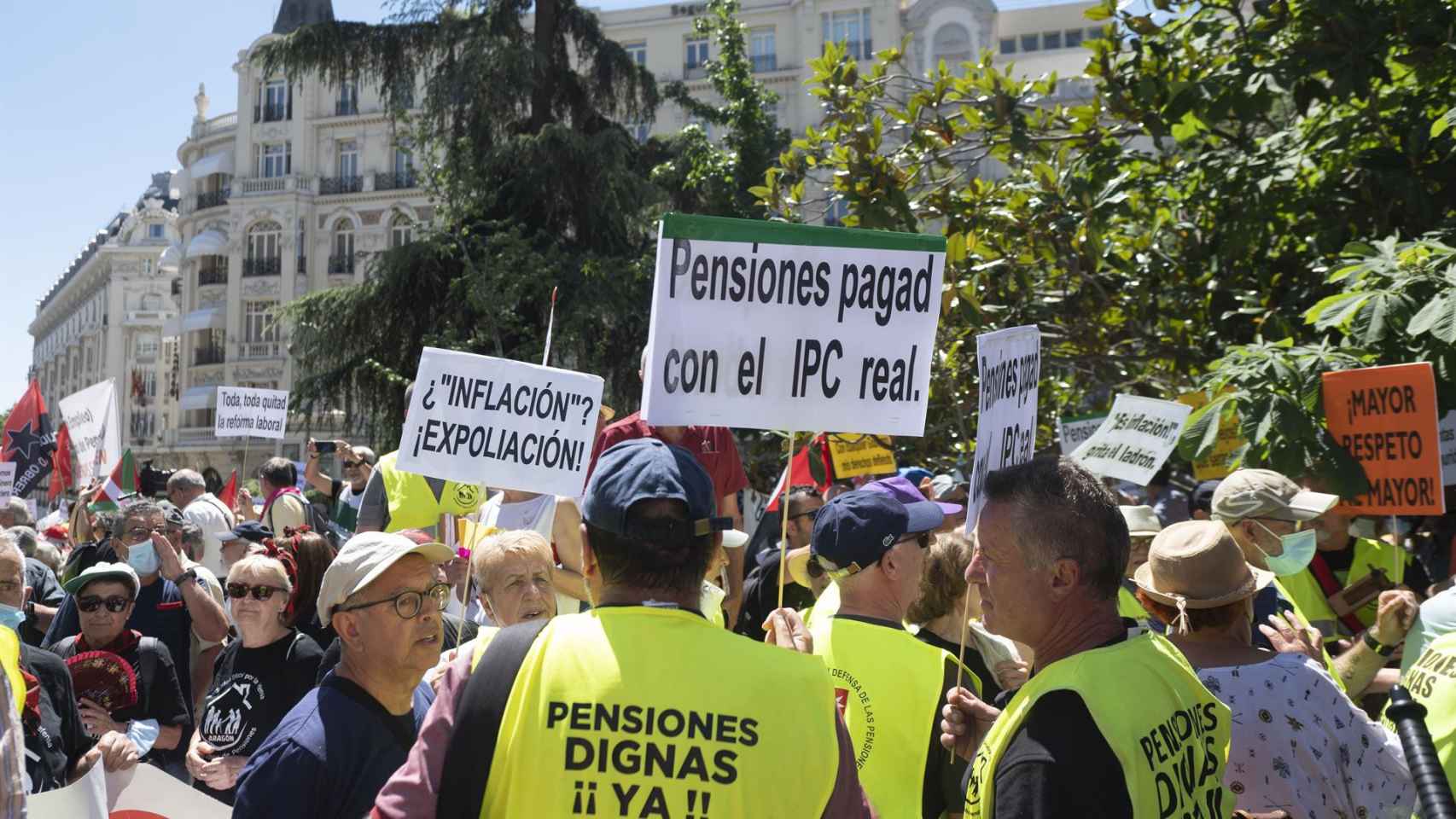 Protesta de pensionistas en una foto de archivo.