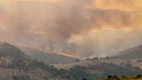 Una imagen del incendio de Valdepeñas de la Sierra (Guadalajara), ya controlado
