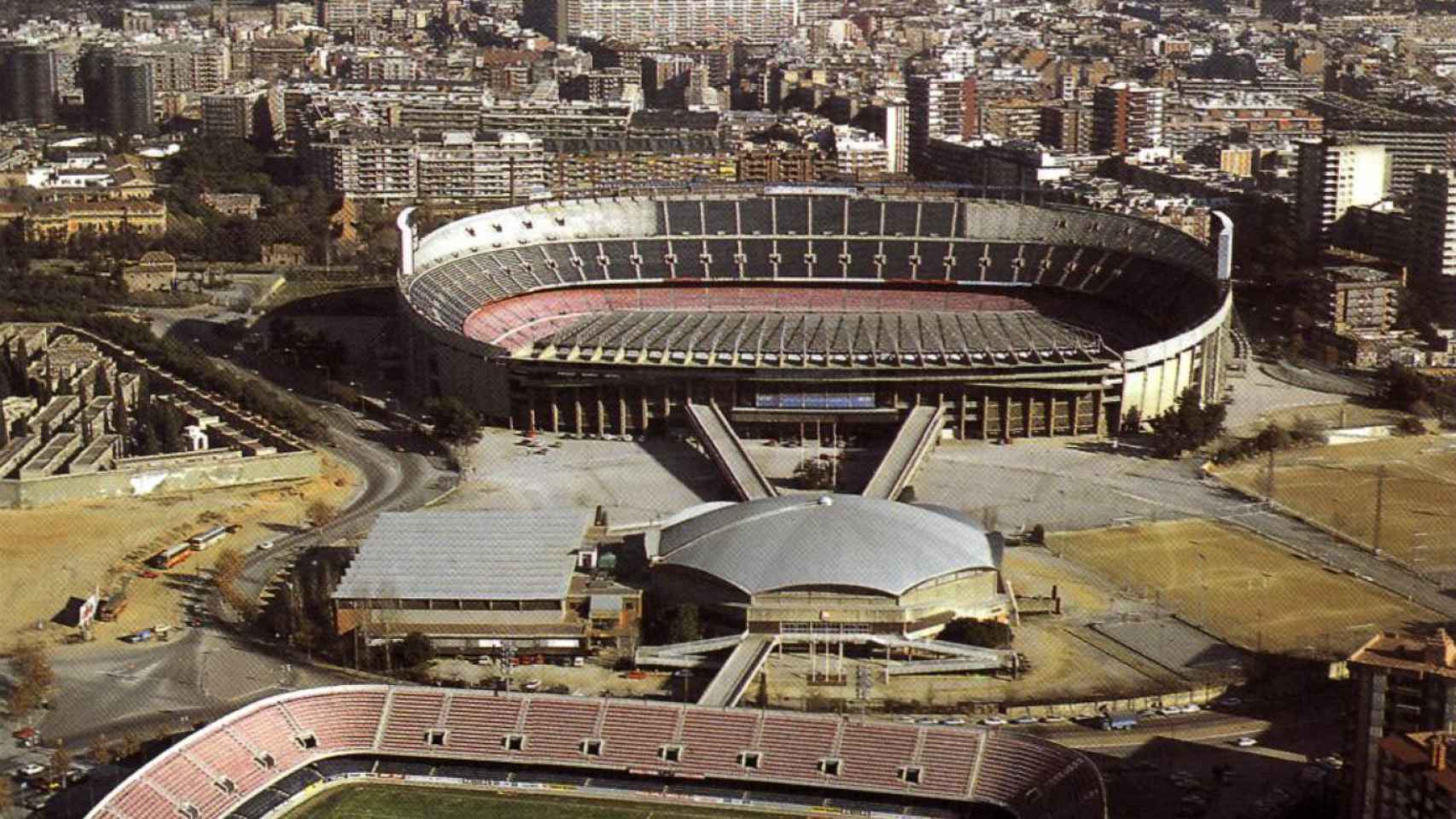 El Camp Nou y sus inmediaciones en 1992