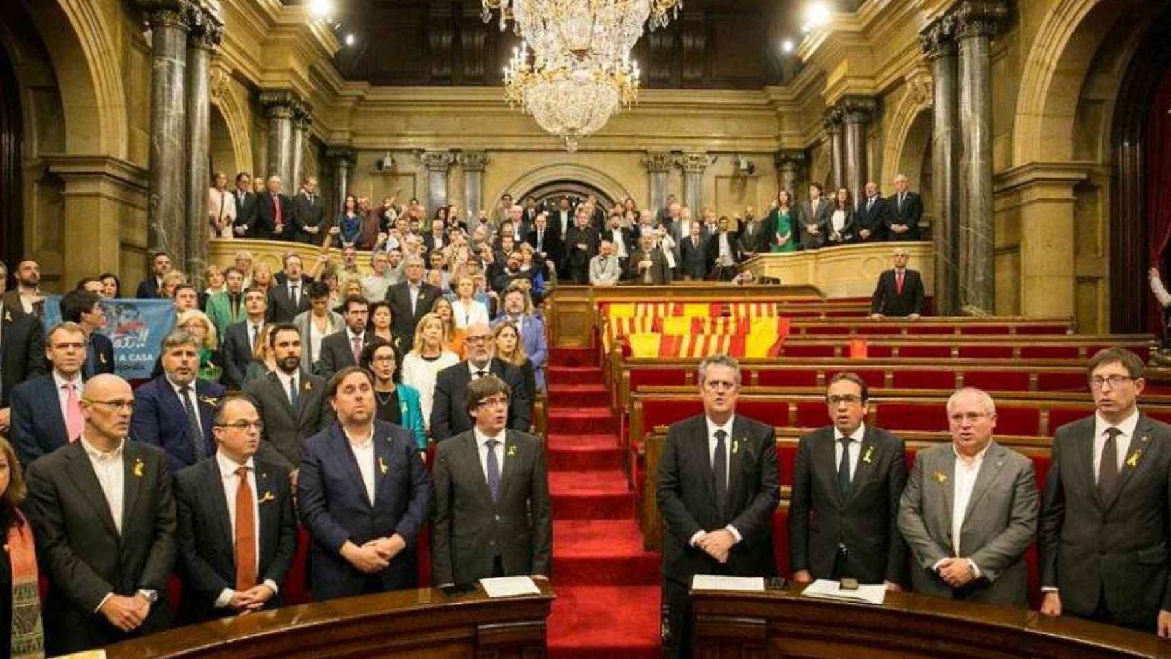 El Govern de Carles Puigdemont y los exconsejeros presos tras la aprobación de la DUI en el Parlament