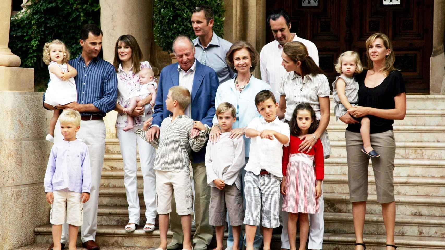 El tradicional posado veraniego de la Familia Real, registrado en agosto de 2007.