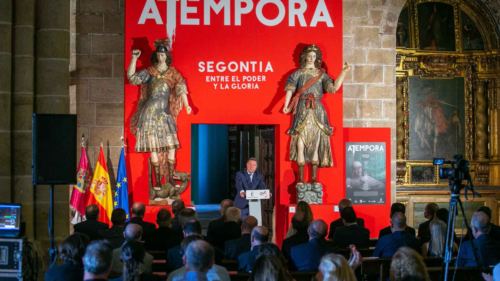 García-Page en la inauguración de 'Atempora Sigüenza 2022'. Foto: JCCM.