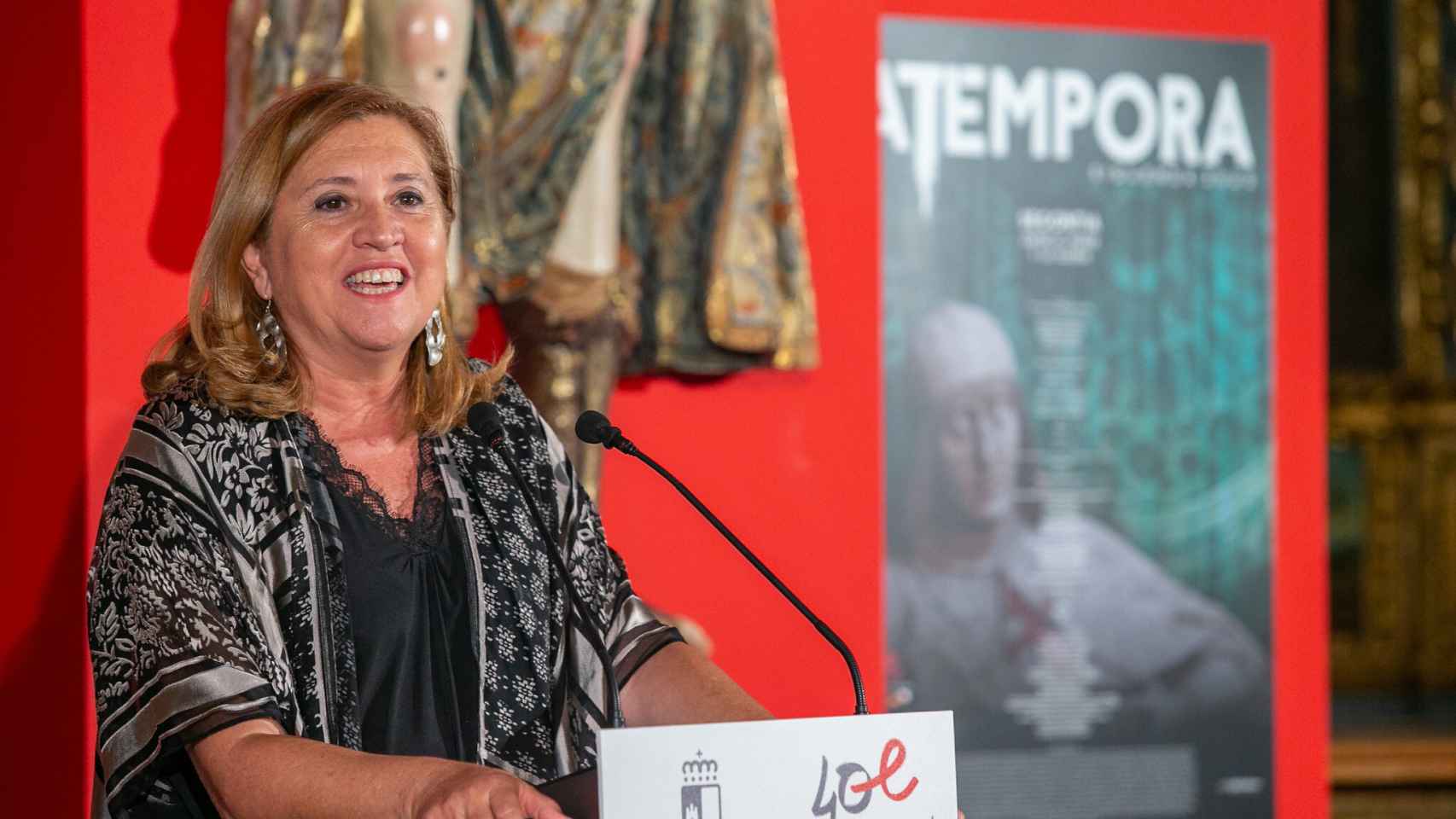Rosa Ana Rodríguez en la inauguración de 'Atempora Sigüenza 2022'. Foto: JCCM.