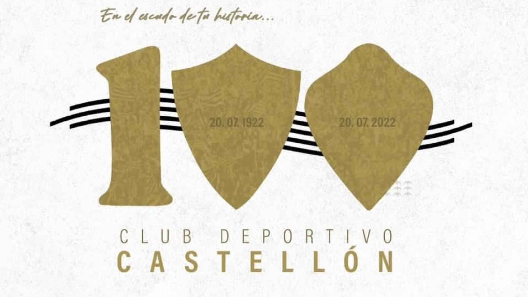 Cartel conmemorativo del Castellón por su centenario