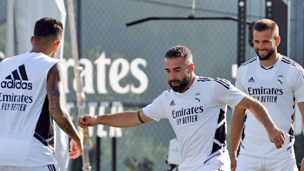 Dani Ceballos, Dani Carvajal y Nacho Fernández.