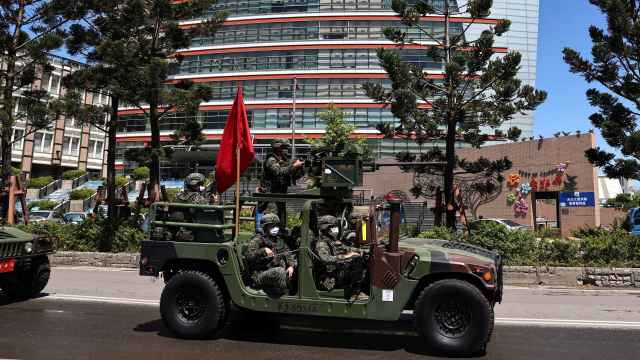 El ejército de Taiwán durante un simulacro militar.