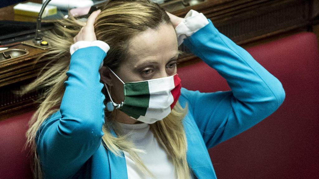 Giorgia Meloni en la Cámara de los Diputados.