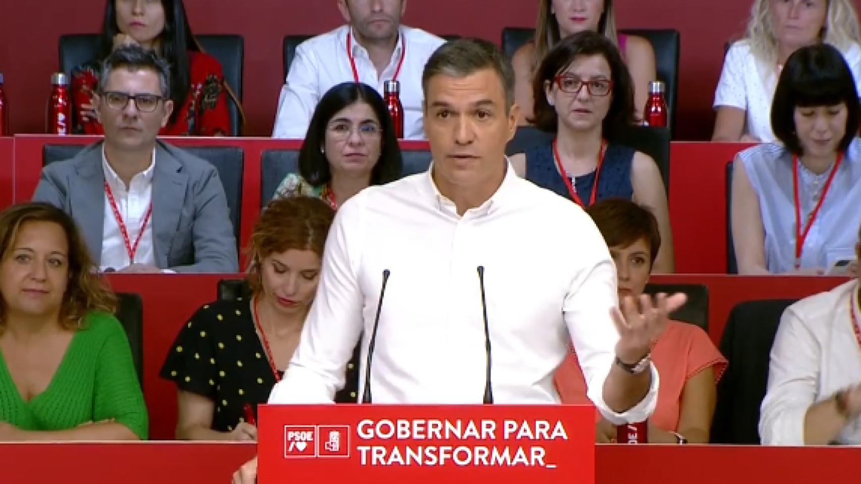 Pedro Sánchez durante el Comité Federal del PSOE