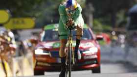 Wout Van Aert durante la contrarreloj del Tour de Francia 2022