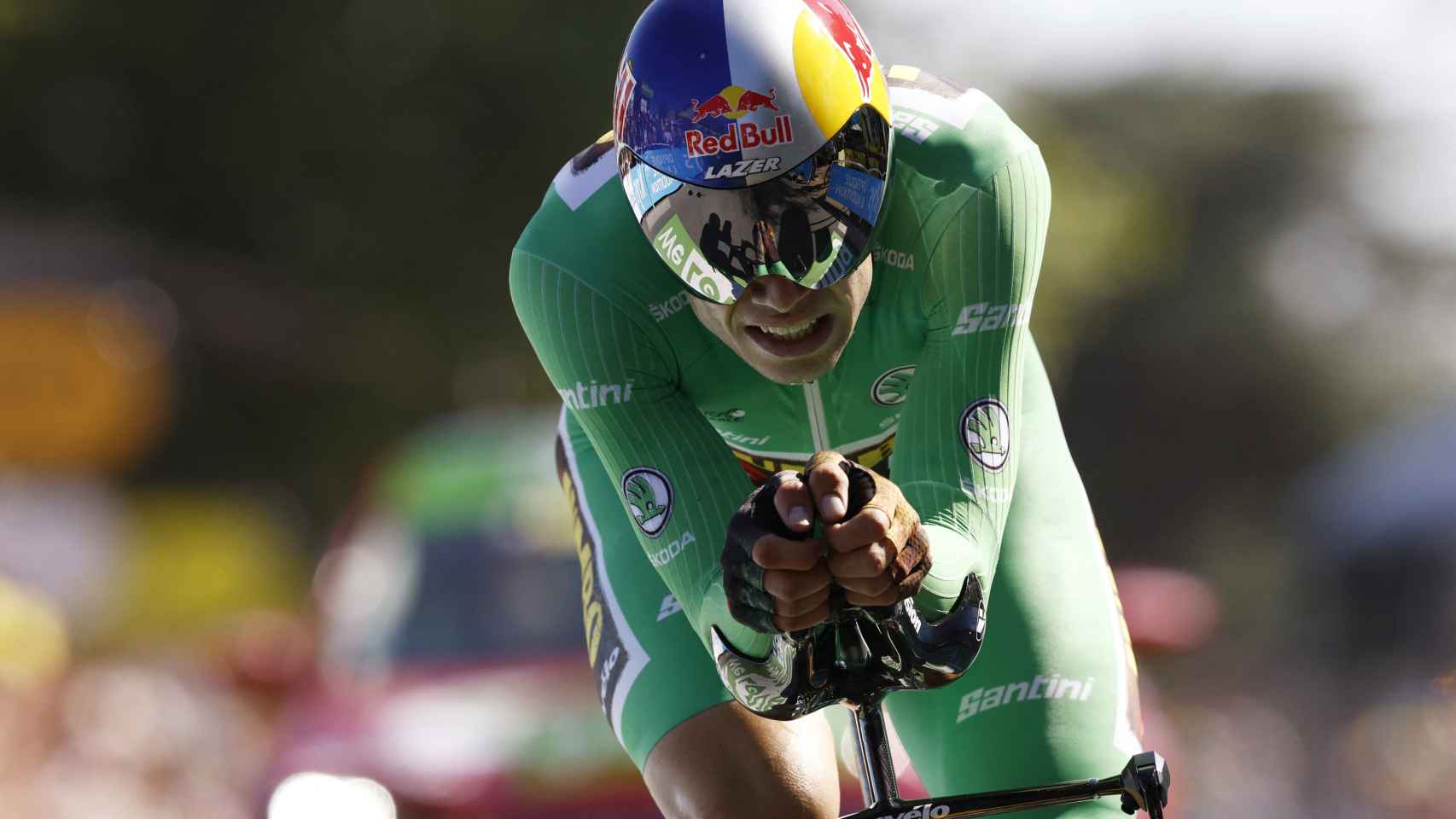 Wout Van Aert en una crono del Tour de Francia 2022