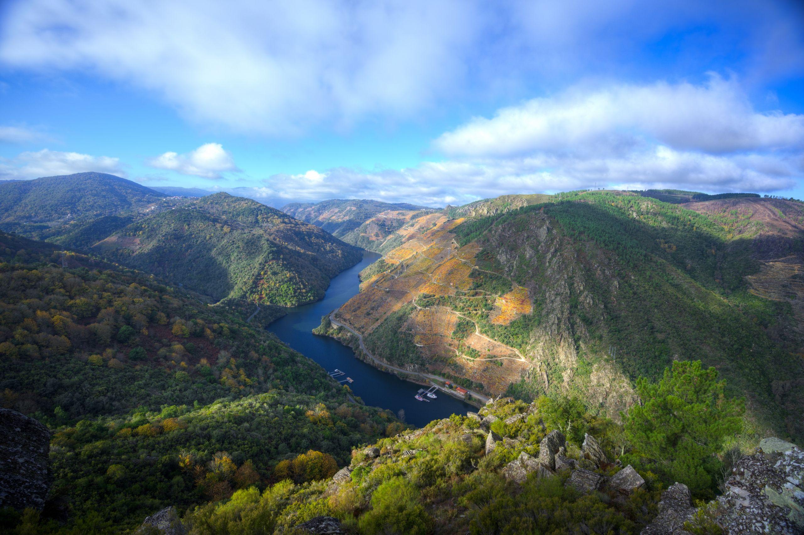 View of the heart of the Ribeira Sacra from the Matacas viewpoint in Ourense Galicia