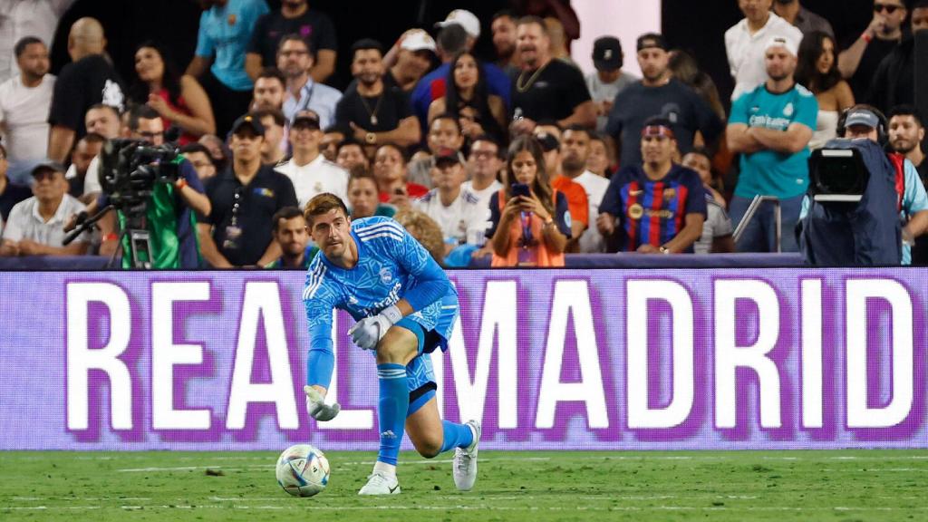 Thibaut Courtois, durante El Clásico de Las Vegas