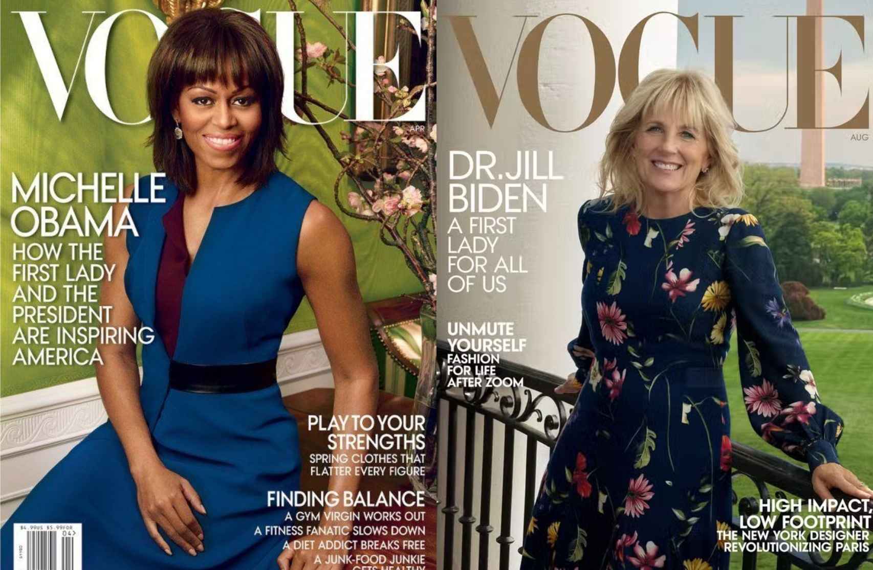 Michelle Obama y Jill Biden en 'Vogue'.