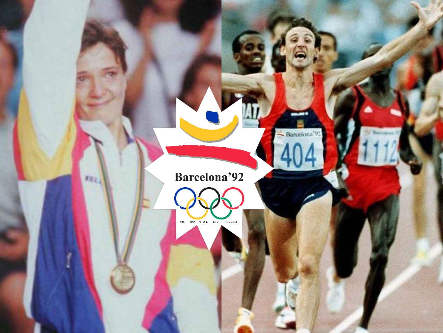 Miriam Blasco y Fermín Cacho en los Juegos de Barcelona 92