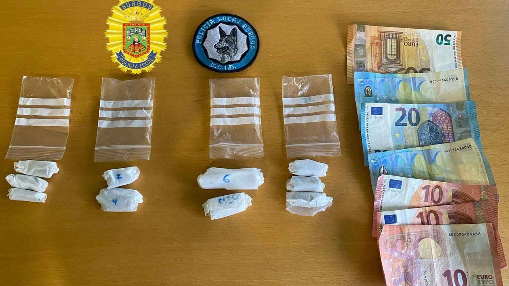 Droga interceptada por la Policía Local de Burgos