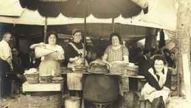 Fotografía de archivo de una de las primeras ediciones de la Festa do Pulpo