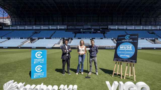 Marta Fernández-Tapias en la presentación del concierto de Muse en Balaídos.