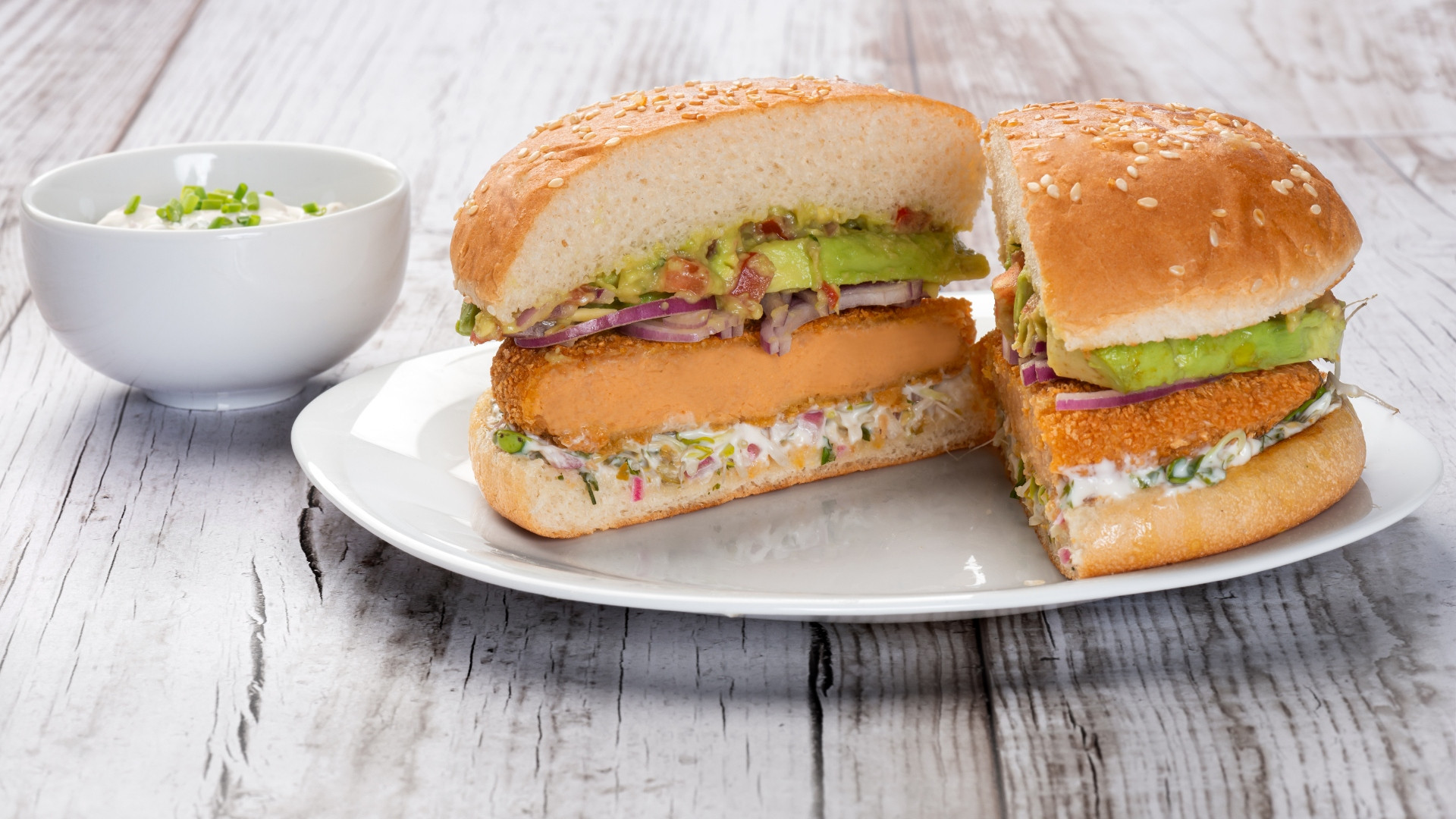 Burger de salmón ahumado de Yantén Vegan Foods. Foto: Cedida