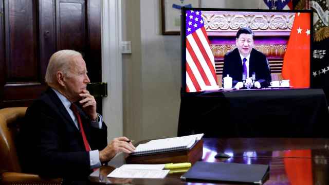 Imagen de archivo de la anterior conversación que mantuvieron Joe Biden y Xi Jinping, en noviembre de 2021