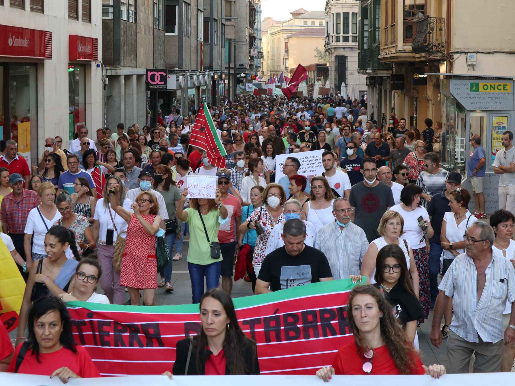 Manifestación en las calles de Zamora