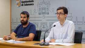 Los concejales socialistas Álvaro Antolín y José Luis Mateos