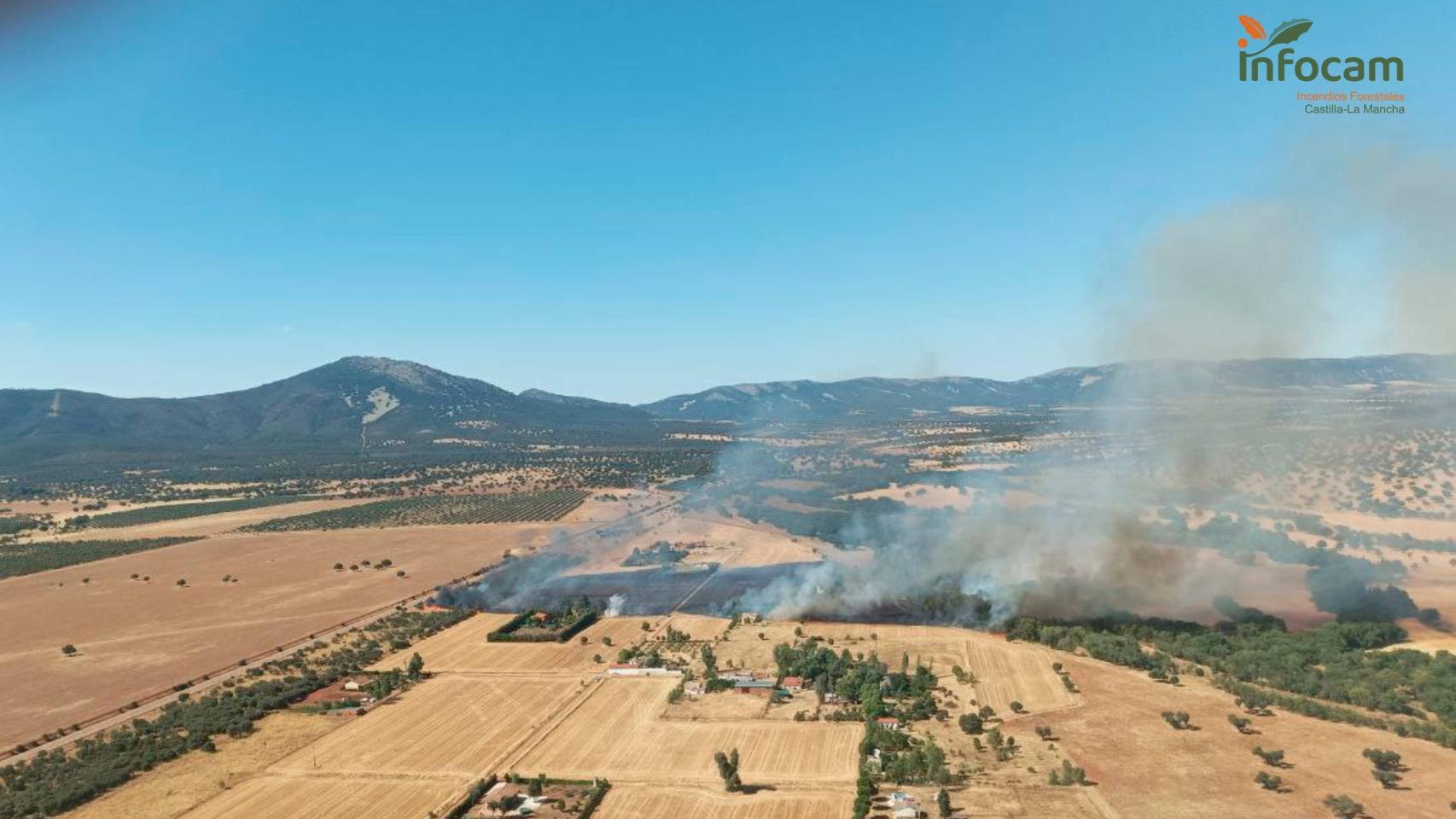 Incendio en Retuerta del Bullaque. Foto: Plan INFOCAM.