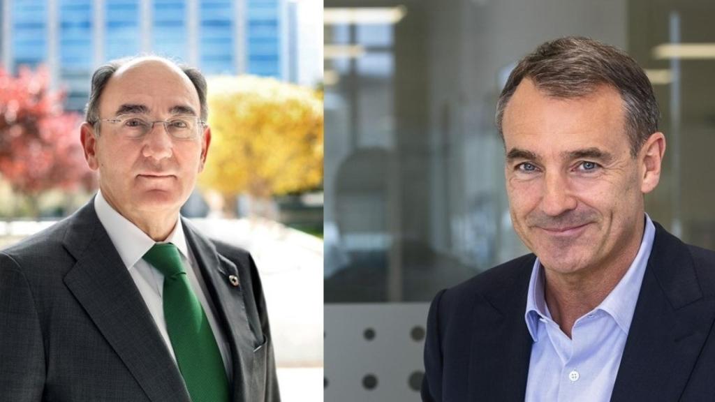 Ignacio Galán (izquierda), presidente de Iberdrola, junto a Bernard Looney, consejero delegado de BP