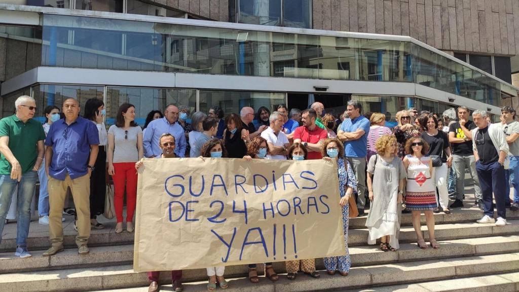 Concentración de funcionarios de Juzgados de Instrucción, Imelga y Fiscalía en A Coruña.