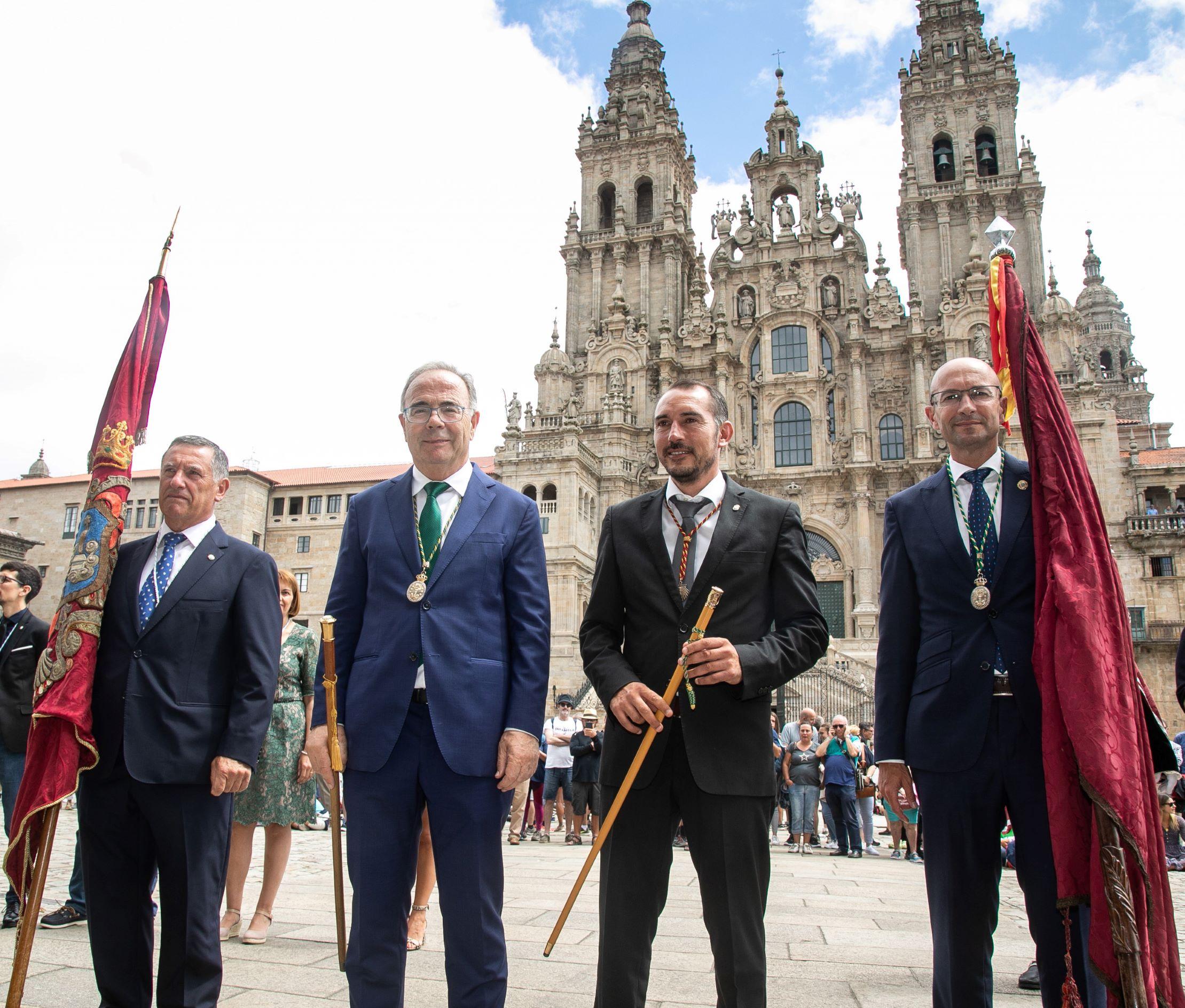 Encuentro entre lso alcaldes de Santiago y Padrón durante el Apóstol