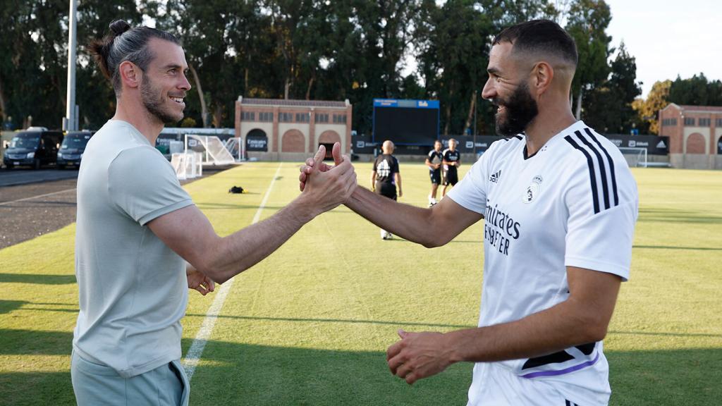 Gareth Bale con Karim Benzema