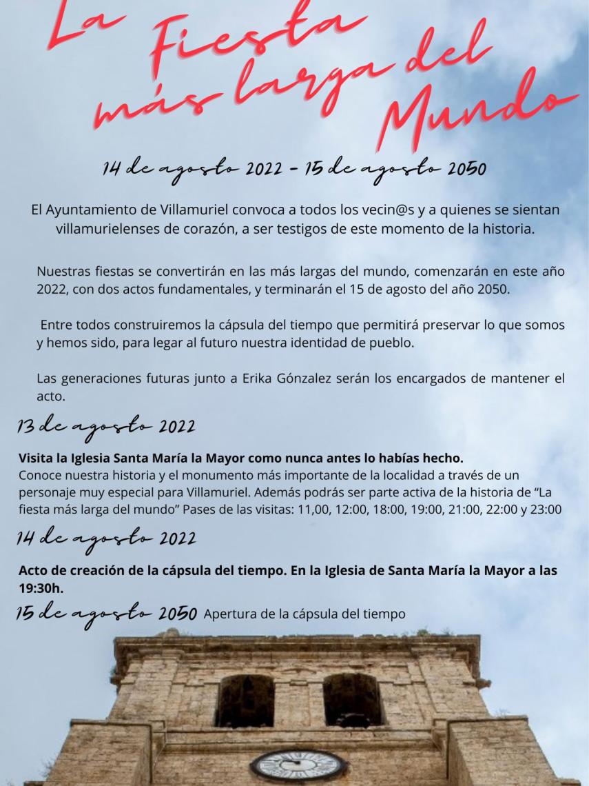 Cartel de la fiesta más larga del mundo