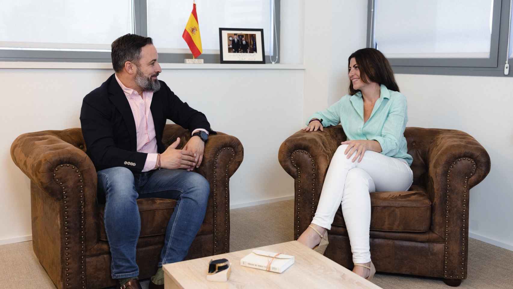 Santiago Abascal, presidente de Vox, y Macarena Olona.