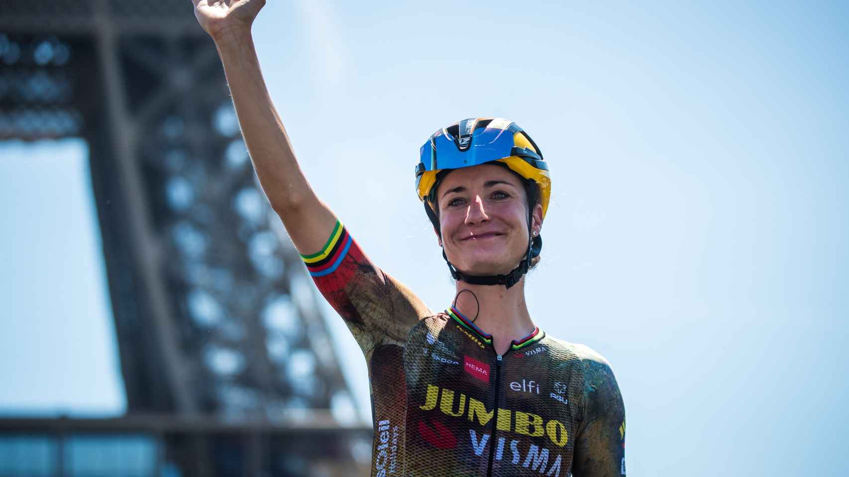 Marianne Vos durante la presentación del Tour de Francia femenino 2022