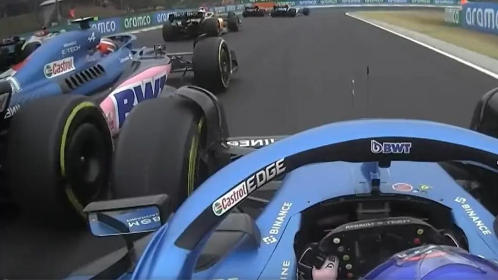 El enfado de Fernando Alonso con Esteban Ocon