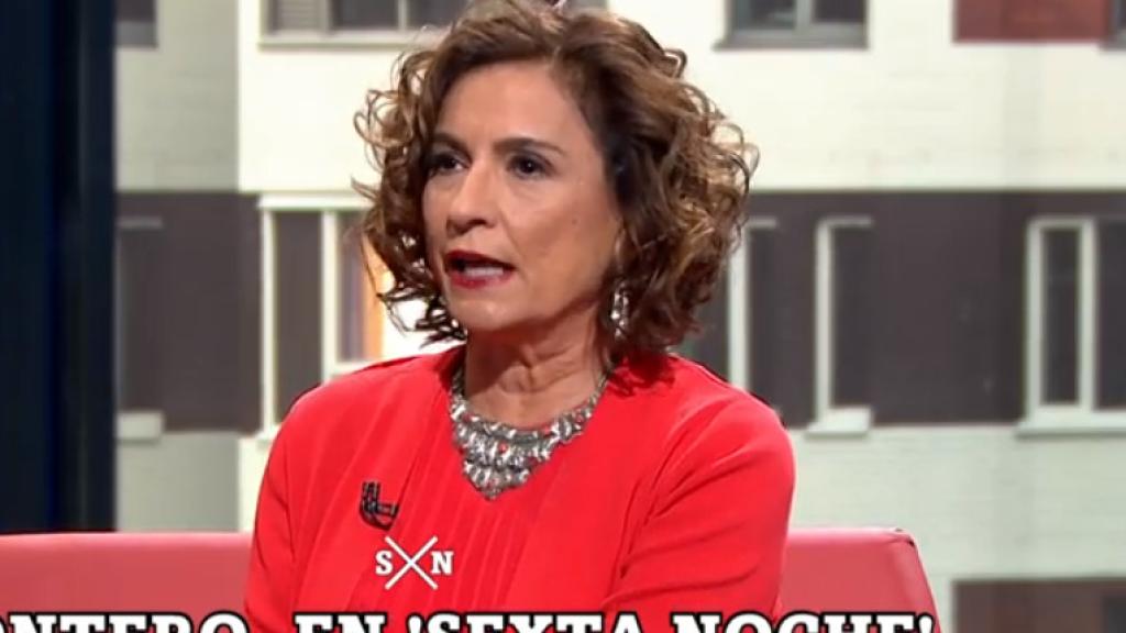 María Jesús Montero, ministra de Hacienda, durante una entrevista en La Sexta.