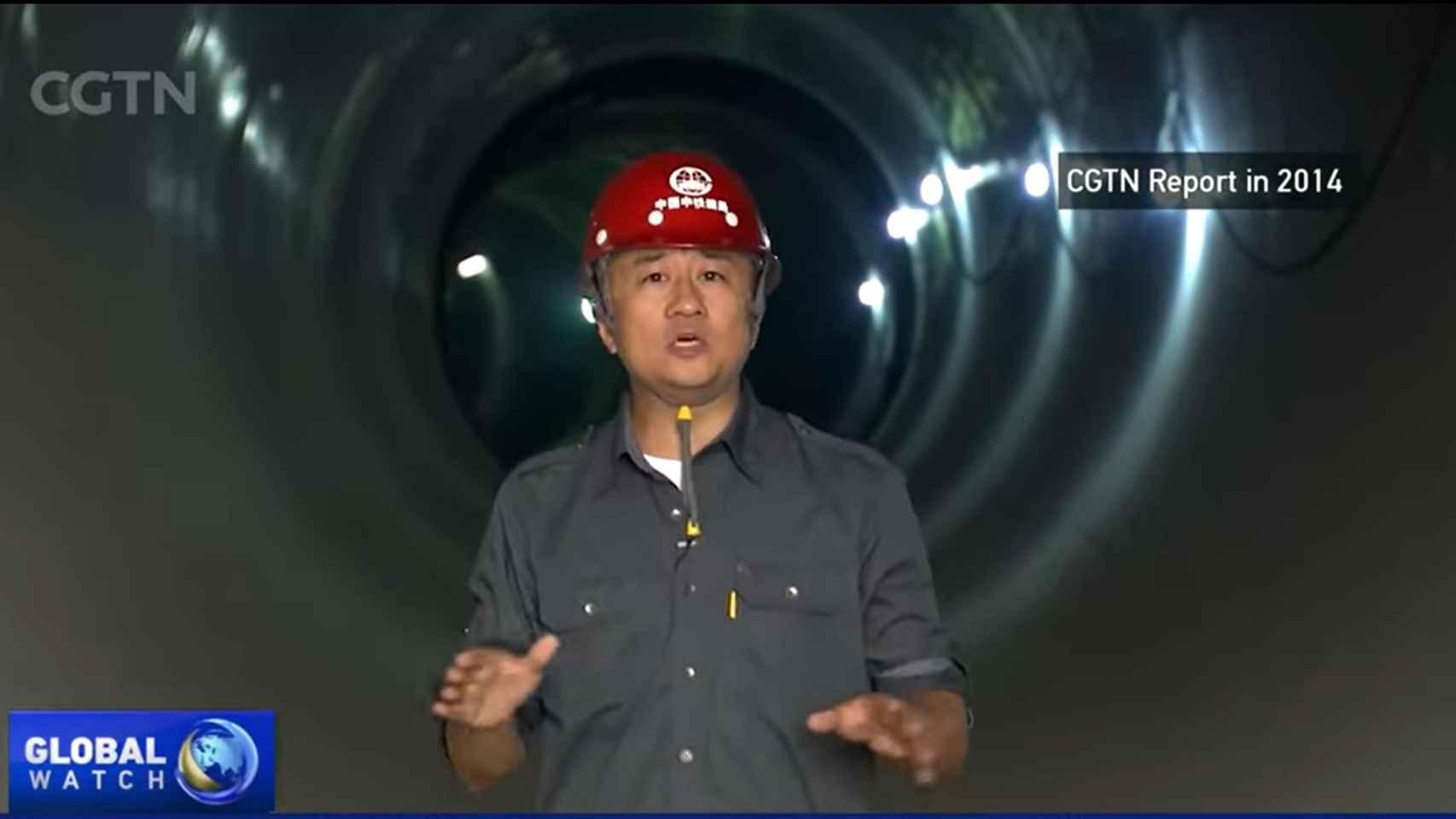 Interior del túnel llegando a Pekín