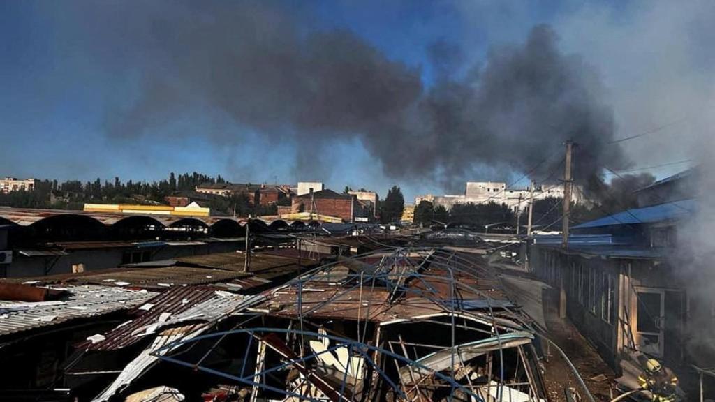 Imagen de los ataques en la región de Bakhmut.