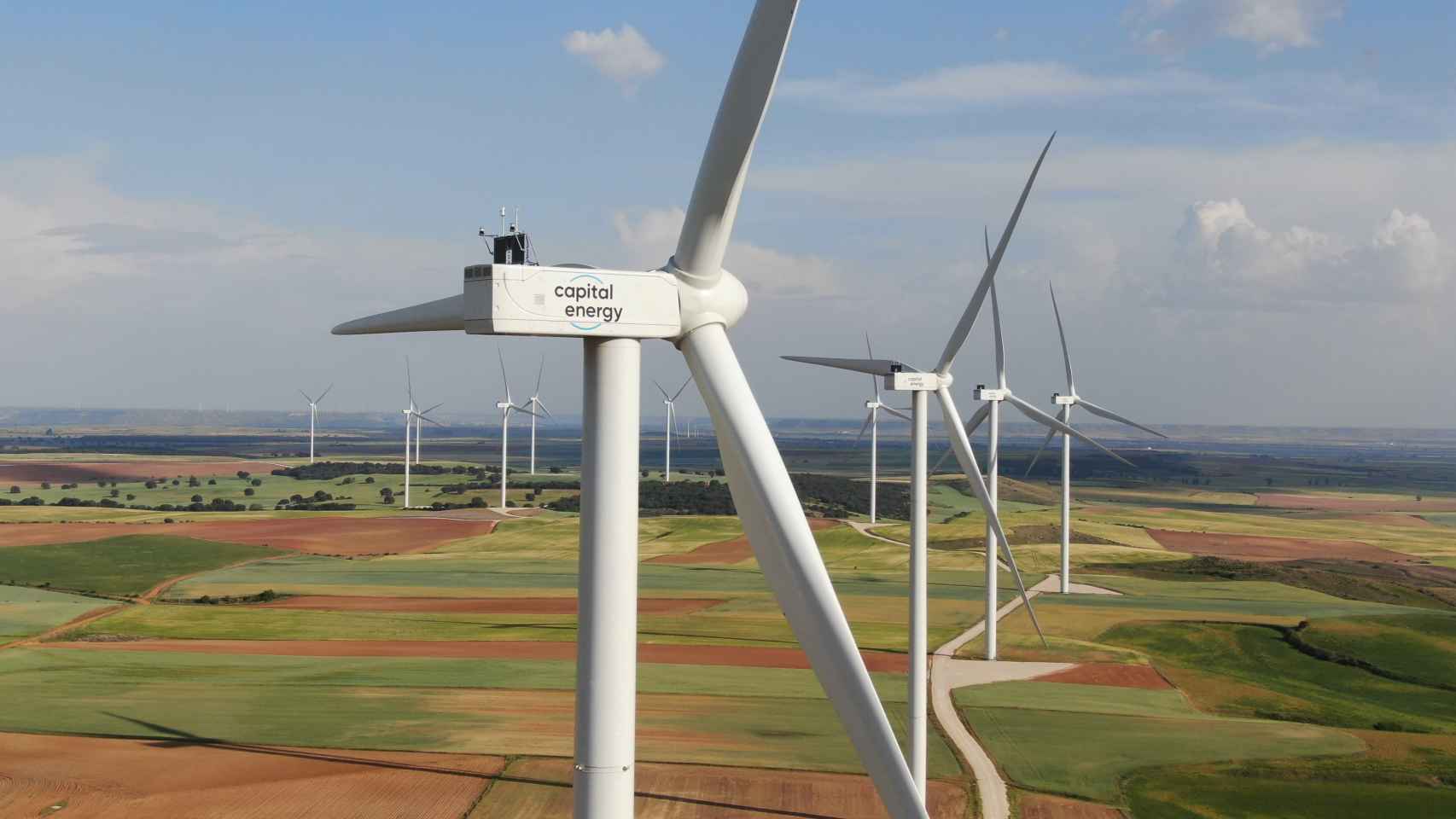 Imagen de uno de los parques eólicos de Capital Energy en Castilla y León