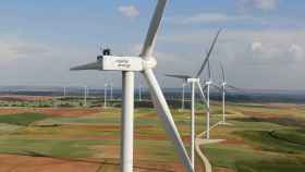 Imagen de aerogeneradores de Capital Energy en el parque de Las Tadeas (Palencia).