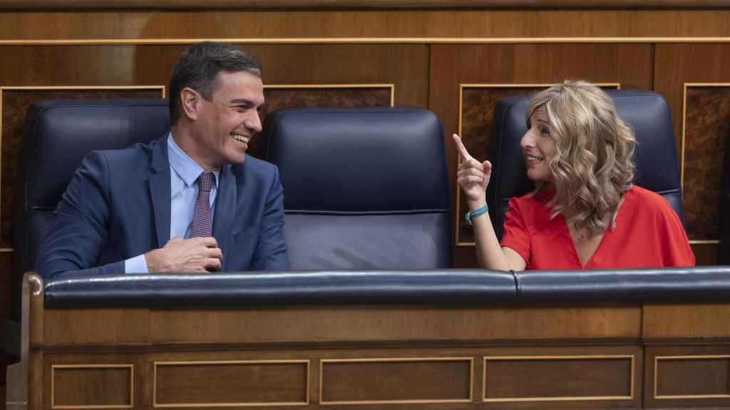 Pedro Sánchez y Yolanda Díaz en el Congreso de los Diputados