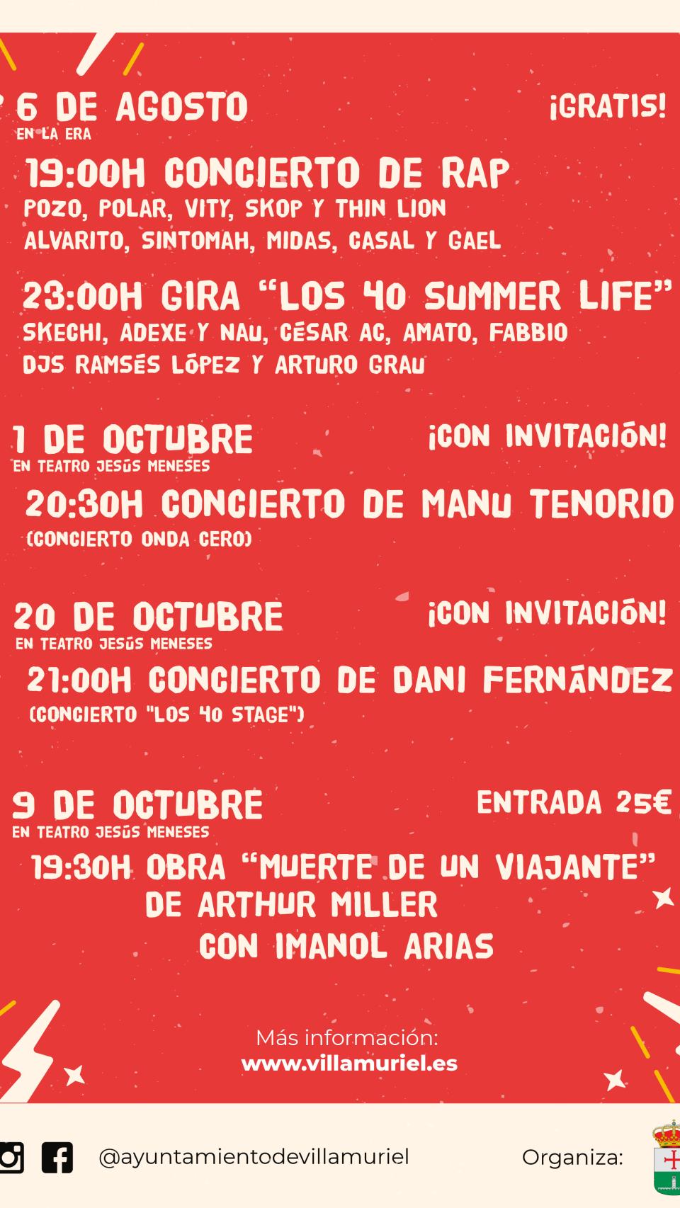 Cartel del Ciclo Cultural Farándula en Villamuriel de Cerrato