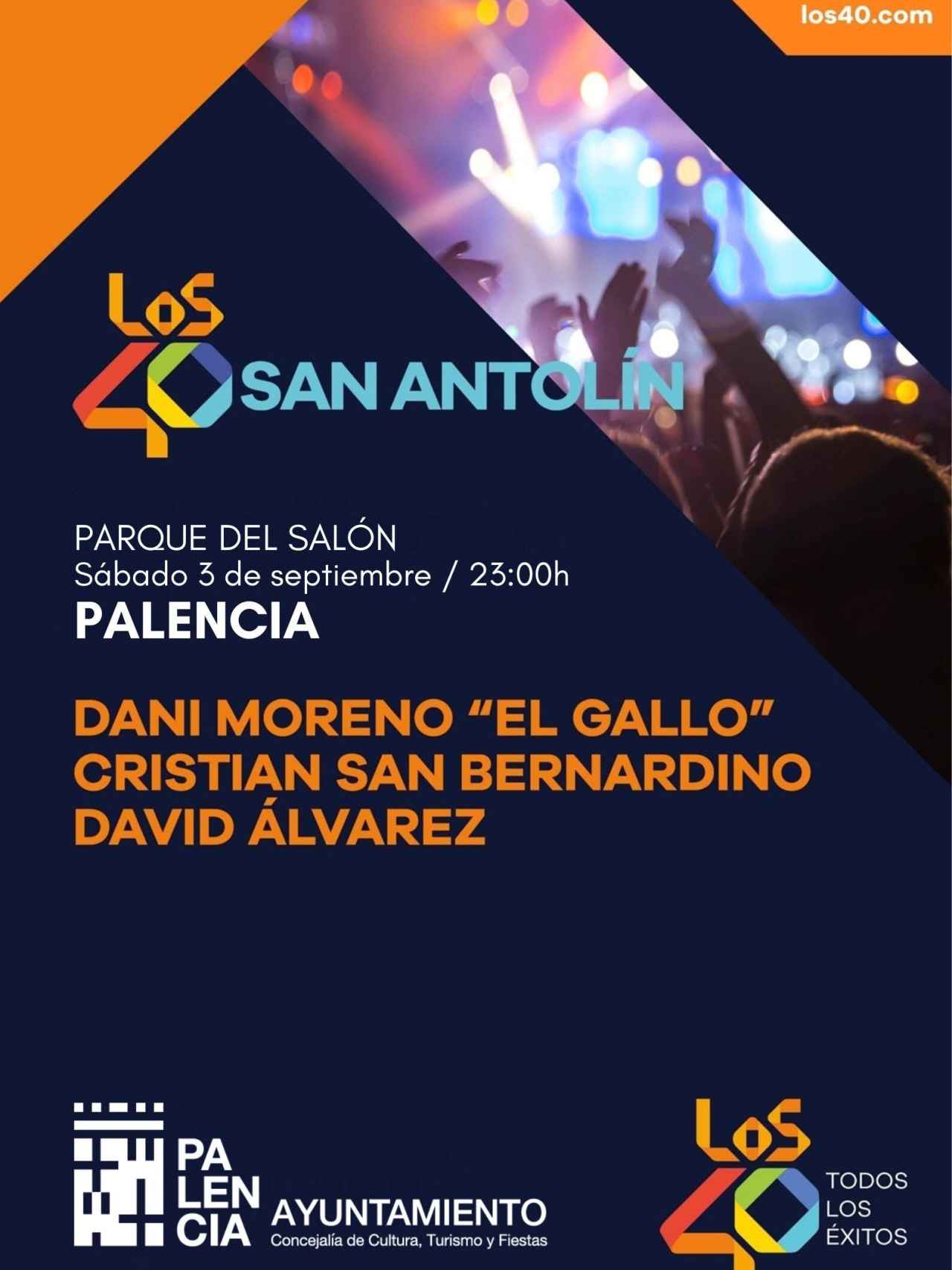 Cartel de Los 40 para las fiestas de San Antolín de Palencia