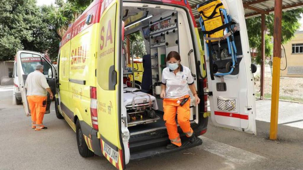 Una ambulancia SAMU de la Comunidad Valenciana.