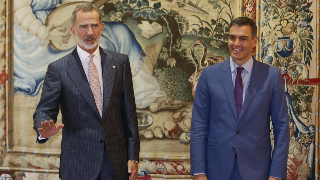 El rey Felipe VI y Pedro Sánchez este martes.