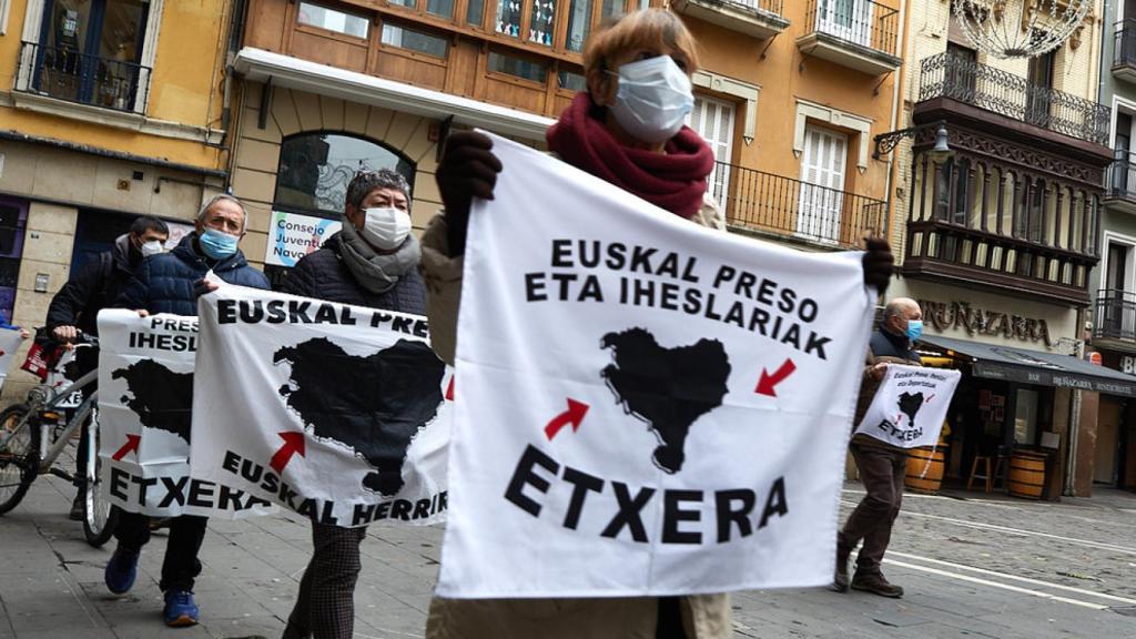 Un acto reciente en Pamplona en apoyo a los presos de ETA.