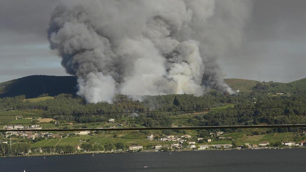 Incendio en Castrelo de Miño.