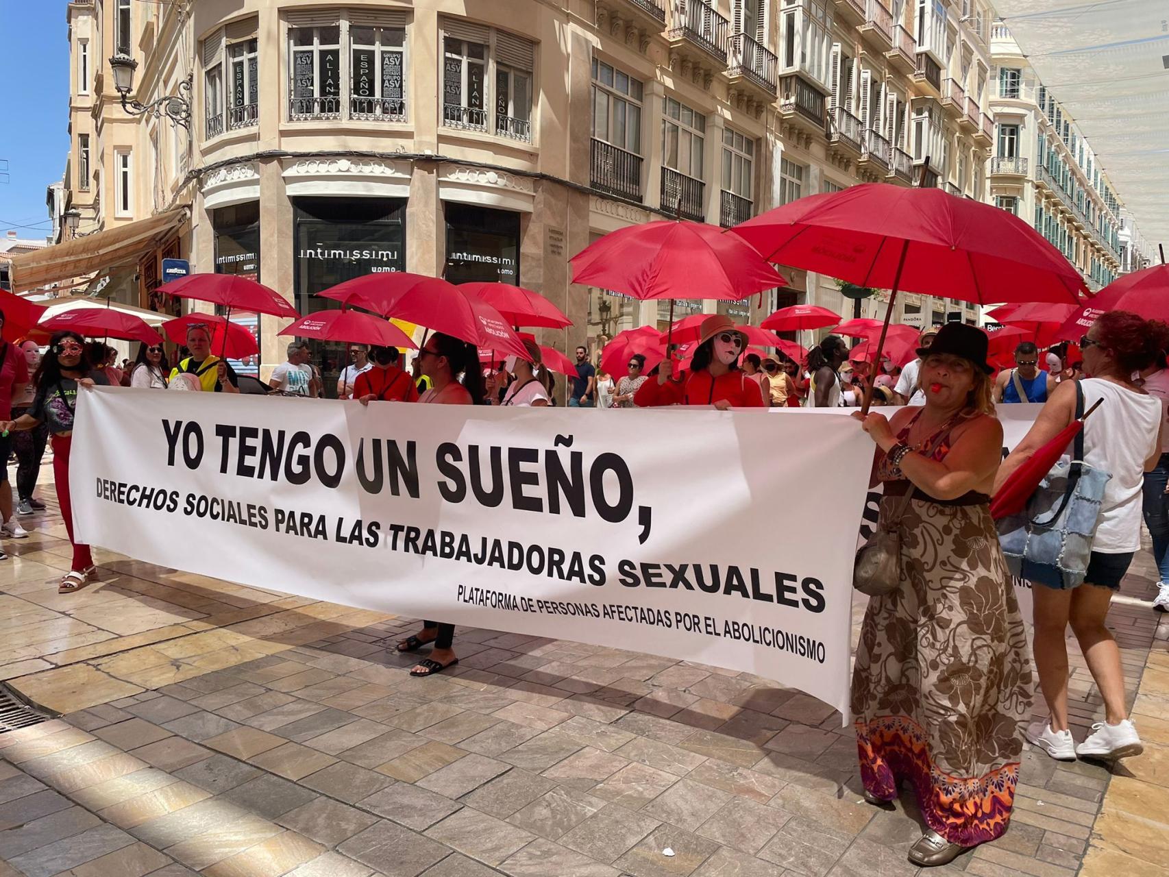 Manifestación contra la prohibición de la prostitución en Málaga: 