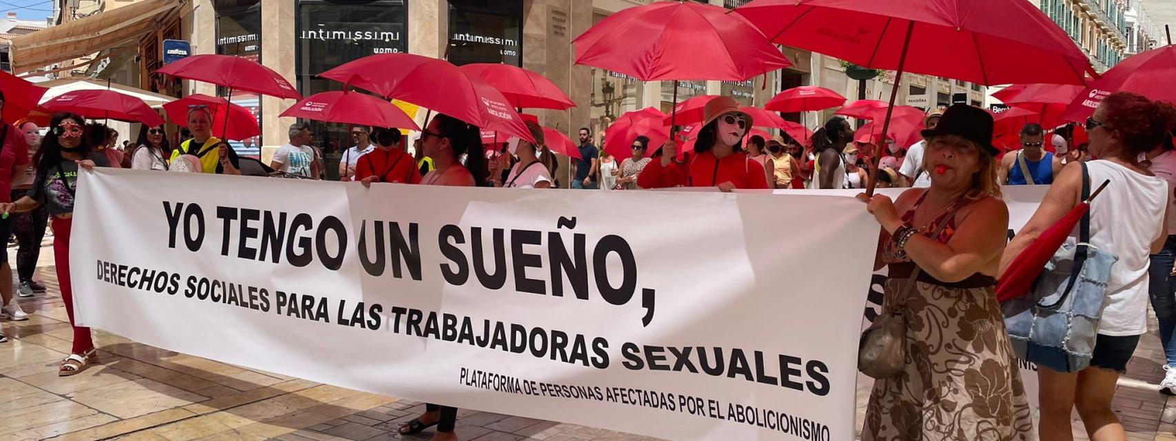 Manifestación contra la prohibición de la prostitución en Málaga: 