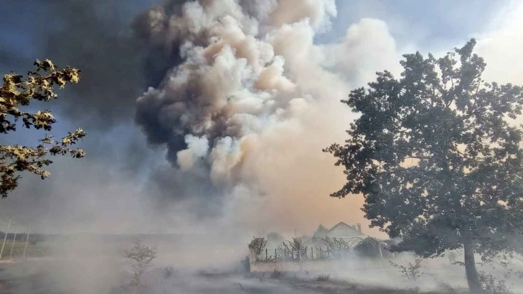 Incendio en Verín (Ourense).